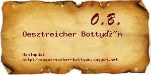 Oesztreicher Bottyán névjegykártya